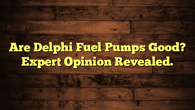 Are Delphi Fuel Pumps Good? Expert Opinion Revealed.