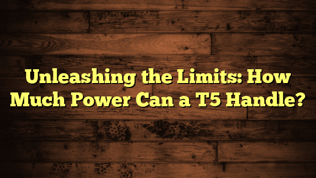 Unleashing the Limits: How Much Power Can a T5 Handle?