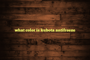 what color is kubota antifreeze