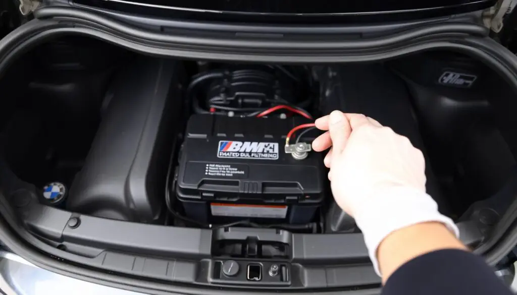 BMW battery being disconnected for system reset