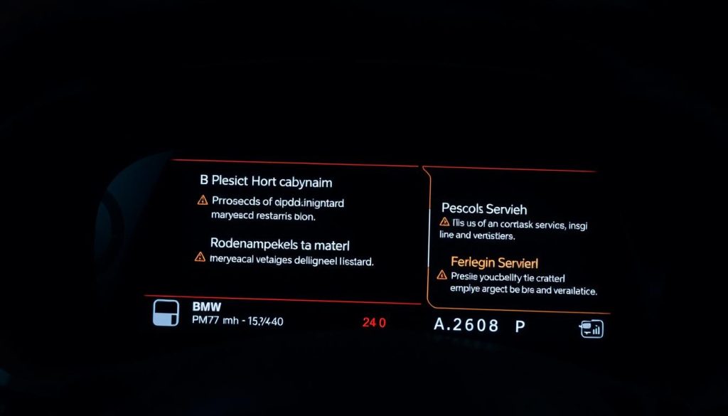 BMW emergency call error messages