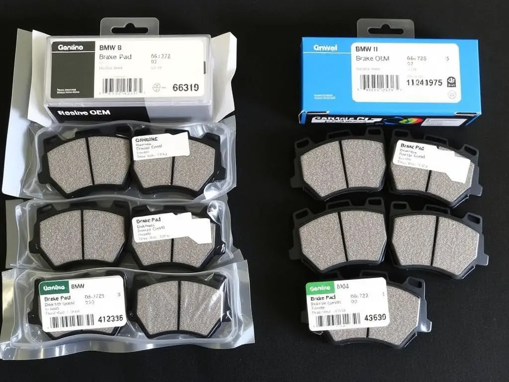 OEM BMW brake pads compared to aftermarket options