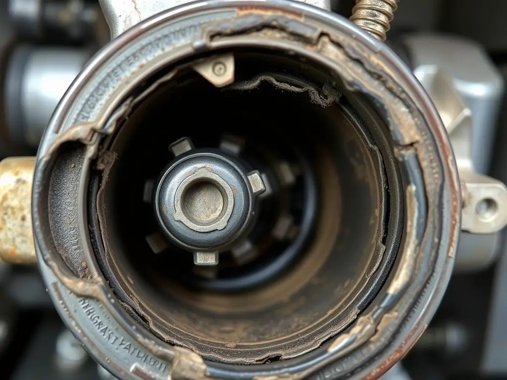 Worn AC compressor showing internal damage causing low high side pressure Worn AC compressor showing internal damage causing low high side pressure