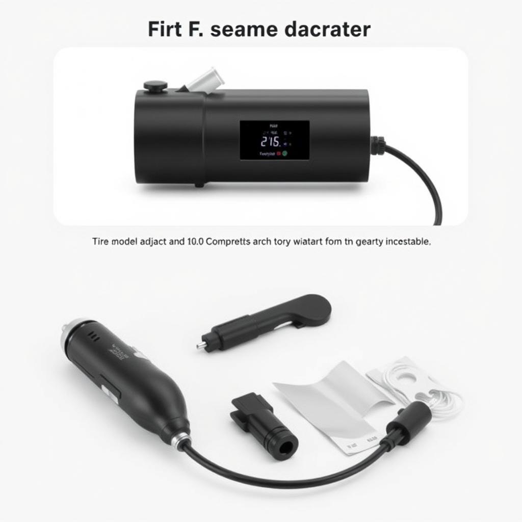 Air compressor compatible with Tesla Model Y cigarette lighter