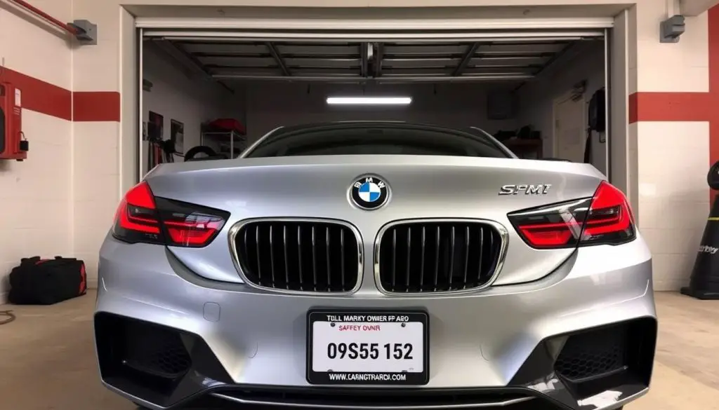 BMW with successfully programmed garage door opener BMW with successfully programmed garage door opener