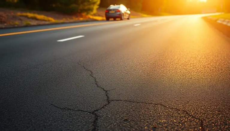 Drive on Fresh Asphalt Road