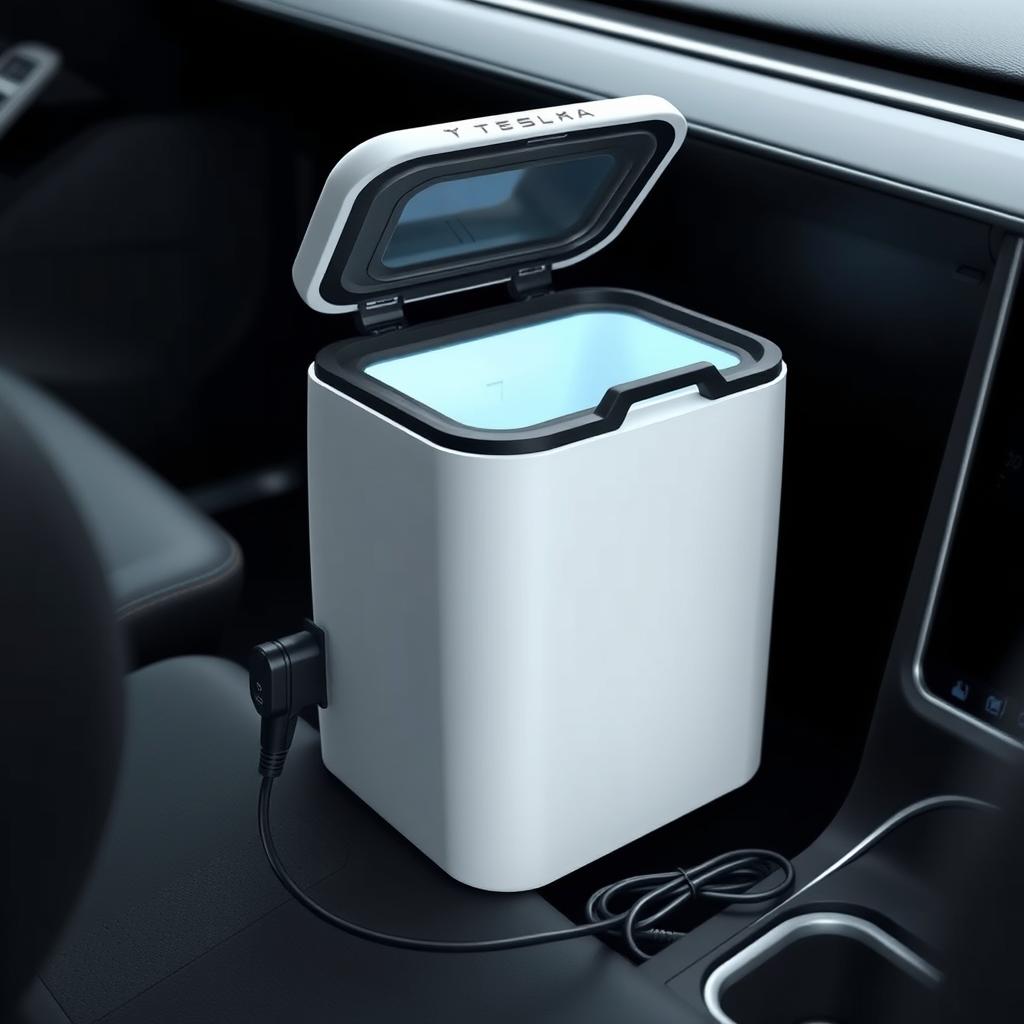 Portable refrigerator for Tesla Model Y cigarette lighter