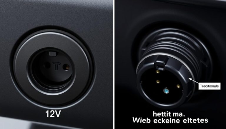 Tesla Model Y 12V power outlet compared to traditional cigarette lighter