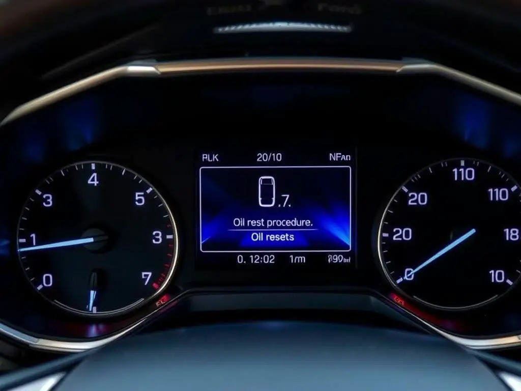2013-2016 Ford Fusion dashboard controls for oil reset procedure 2013-2016 Ford Fusion dashboard controls for oil reset procedure