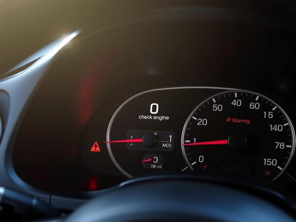2015 Jeep Renegade with check engine light illuminated on dashboard