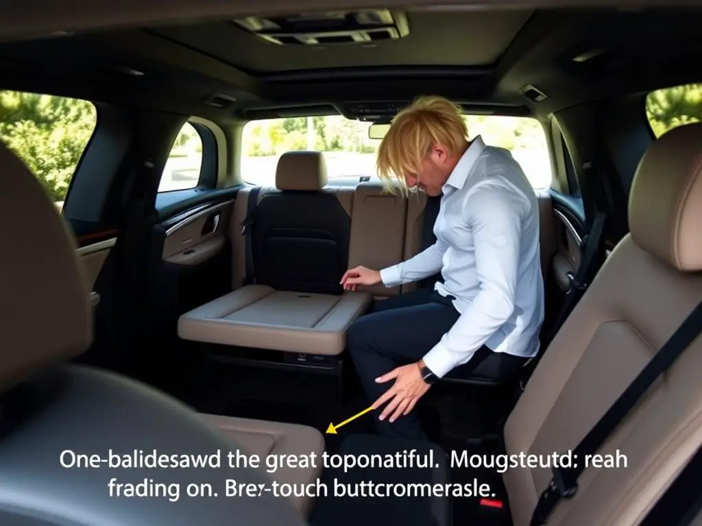 BMW X7 third row seats with easy access demonstration