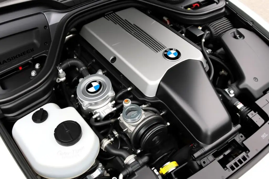 BMW Z4 engine showing cooling system components - BMW Z4 years to avoid