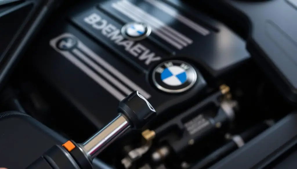 BMW engine oil level check