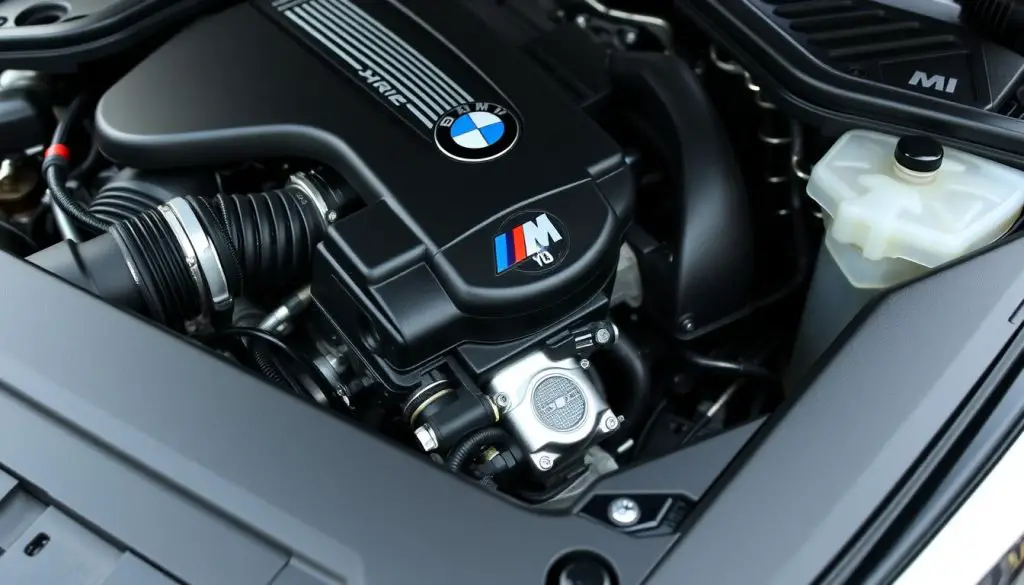 BMW engine showing high compression components BMW engine showing high compression components
