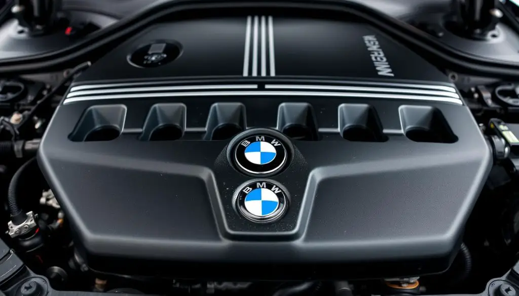 BMW engine with clean valve cover area after maintenance BMW engine with clean valve cover area after maintenance