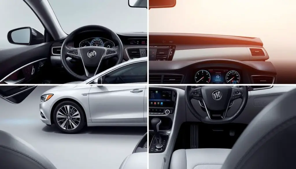 Buick LaCrosse eAssist hybrid sedan showing exterior and interior features Buick LaCrosse eAssist hybrid sedan showing exterior and interior features