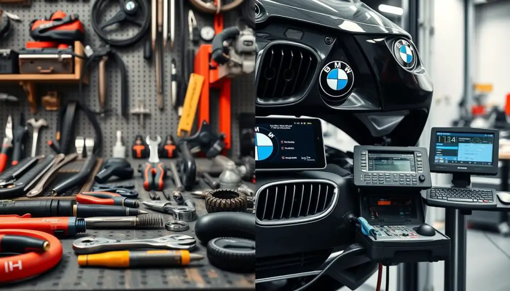 Comparison of DIY tools versus professional BMW service equipment