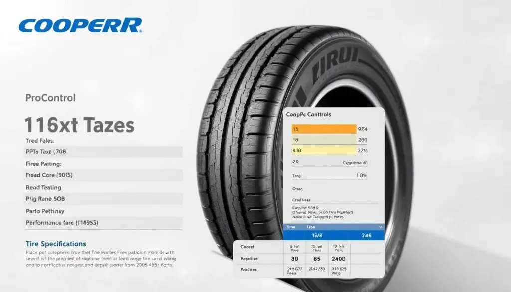 Cooper ProControl tire specifications Cooper ProControl tire specifications