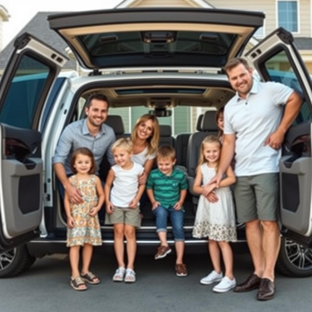 Family of six with BMW X7