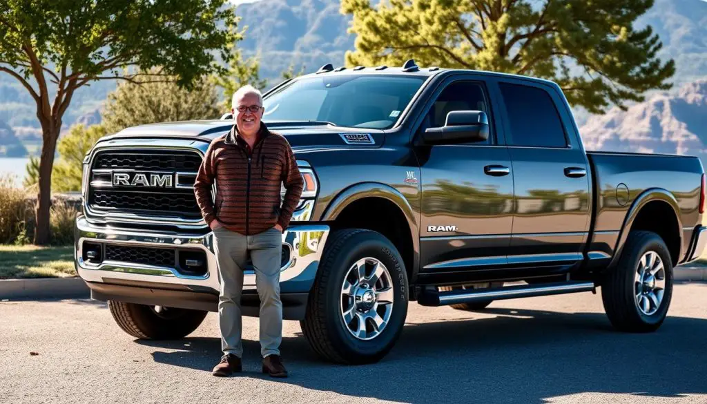 Happy owner with reliable Dodge Ram 2500 model - making the right choice Happy owner with reliable Dodge Ram 2500 model - making the right choice