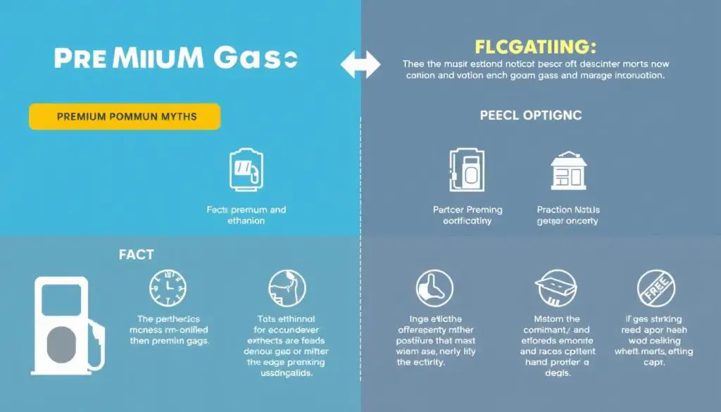 Infographic debunking myths about premium gas ethanol content Infographic debunking myths about premium gas ethanol content