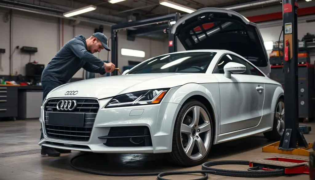 Maintenance being performed on an Audi TT to avoid common problems in years to avoid Maintenance being performed on an Audi TT to avoid common problems in years to avoid