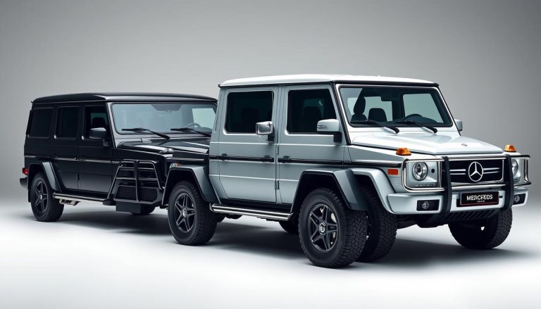 Mercedes G Wagon evolution through generations showing the iconic boxy design maintained across model years