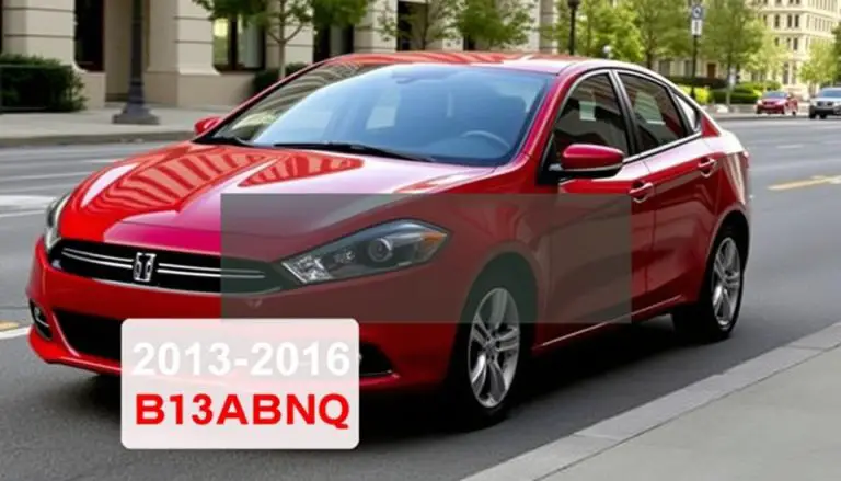 Red Dodge Dart sedan with problematic years highlighted