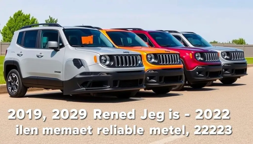 Reliable Jeep Renegade models from 2019-2023 showing improvements