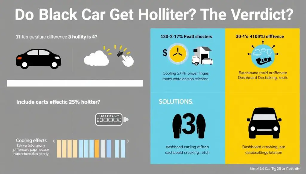 Summary infographic showing key findings about do black cars get hotter Summary infographic showing key findings about do black cars get hotter
