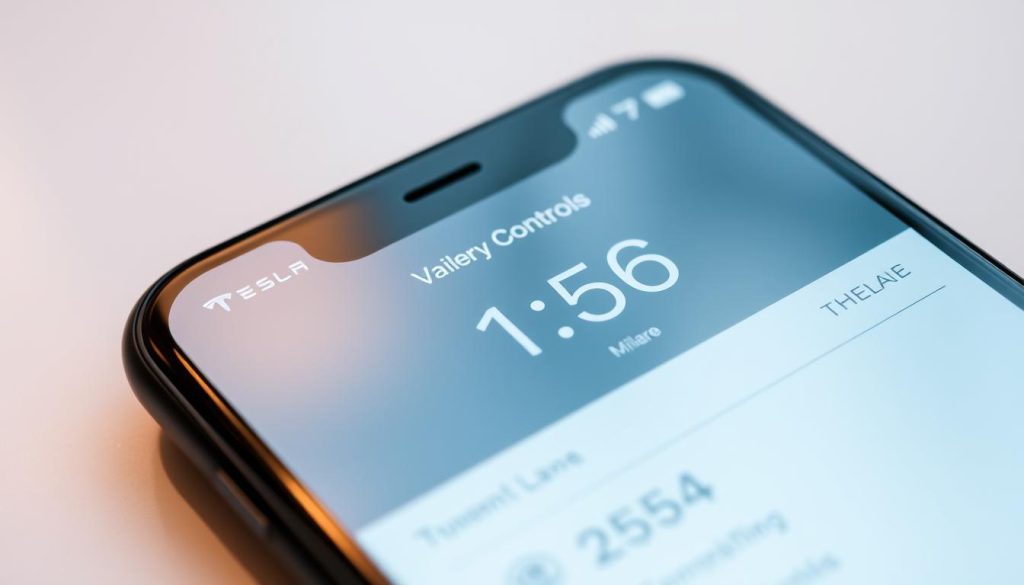 Tesla mobile app interface Tesla mobile app interface