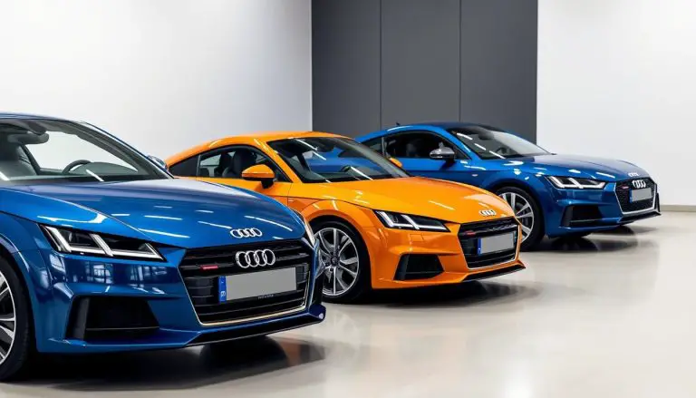 Three generations of Audi TT models side by side showing the evolution of the Audi TT years to avoid