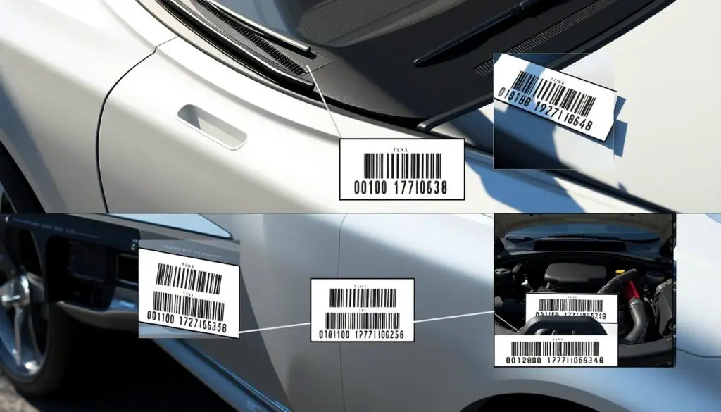 VIN locations on a vehicle VIN locations on a vehicle