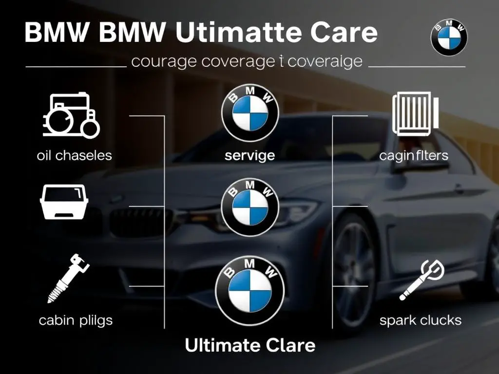 BMW Ultimate Care coverage overview showing maintenance items included