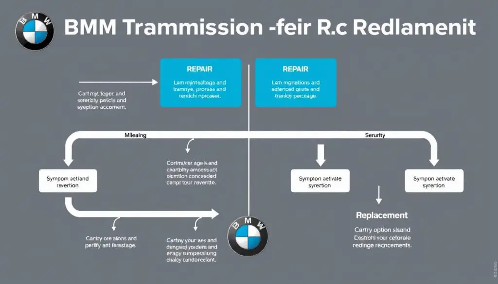 BMW transmission repair decision flowchart BMW transmission repair decision flowchart