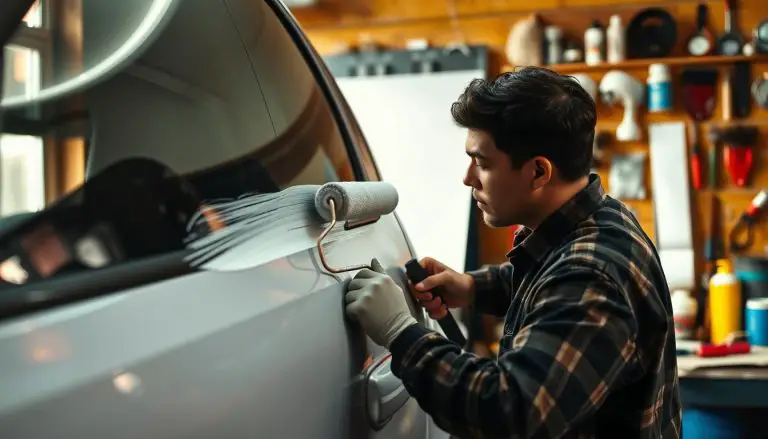 Painting a Car with a Roller