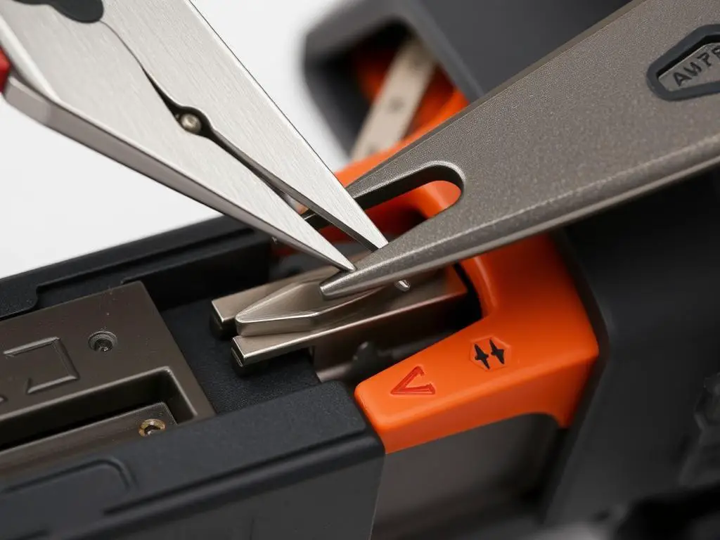 Removing jammed staples from the discharge area of an electric staple gun Removing jammed staples from the discharge area of an electric staple gun