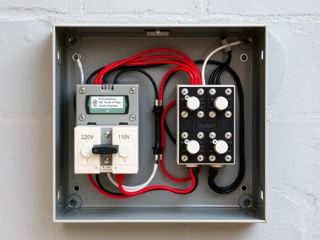 Subpanel installation for converting 220V circuit to provide both 220V and 110V power Subpanel installation for converting 220V circuit to provide both 220V and 110V power