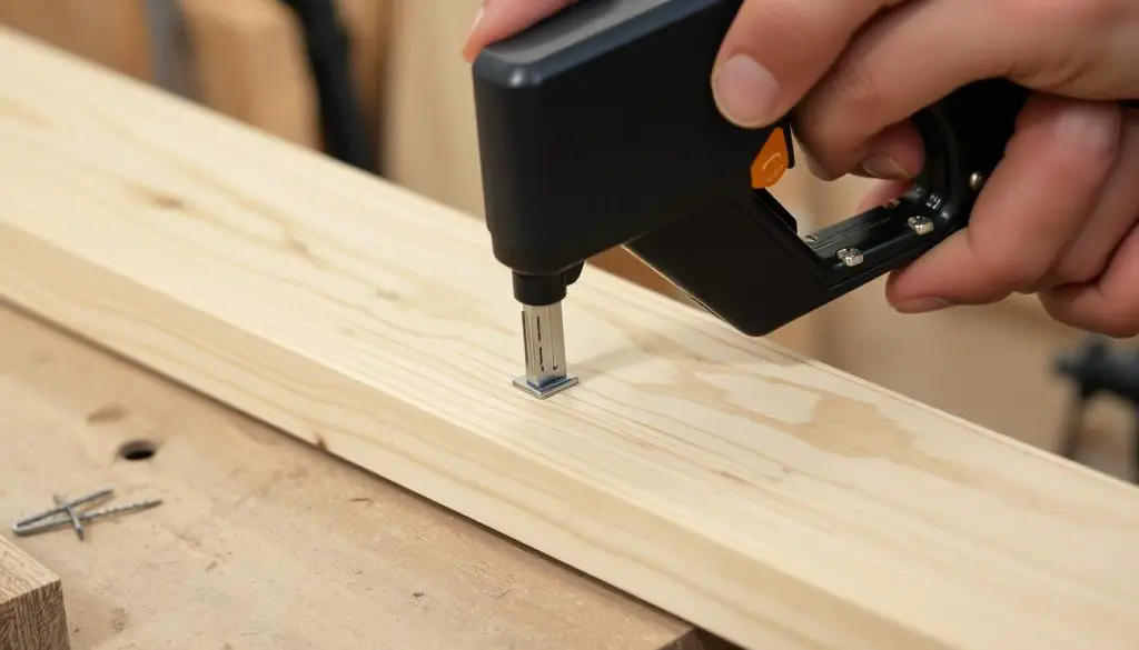 Testing a manual staple gun after unjamming Testing a manual staple gun after unjamming