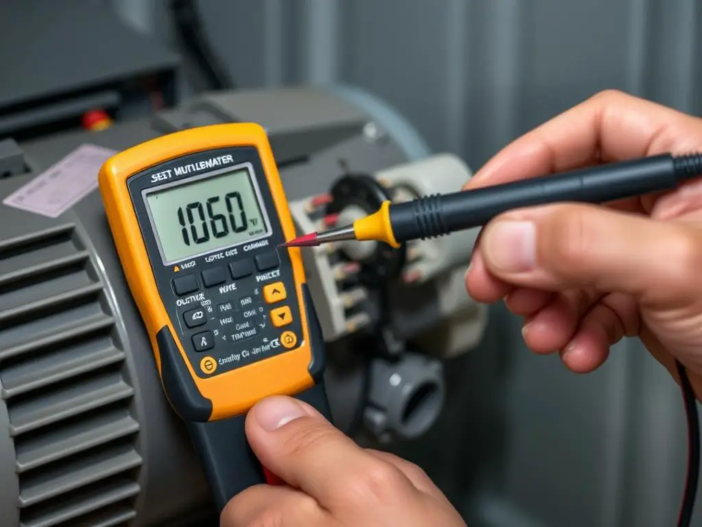 Testing motor voltage with a multimeter at the terminals Testing motor voltage with a multimeter at the terminals