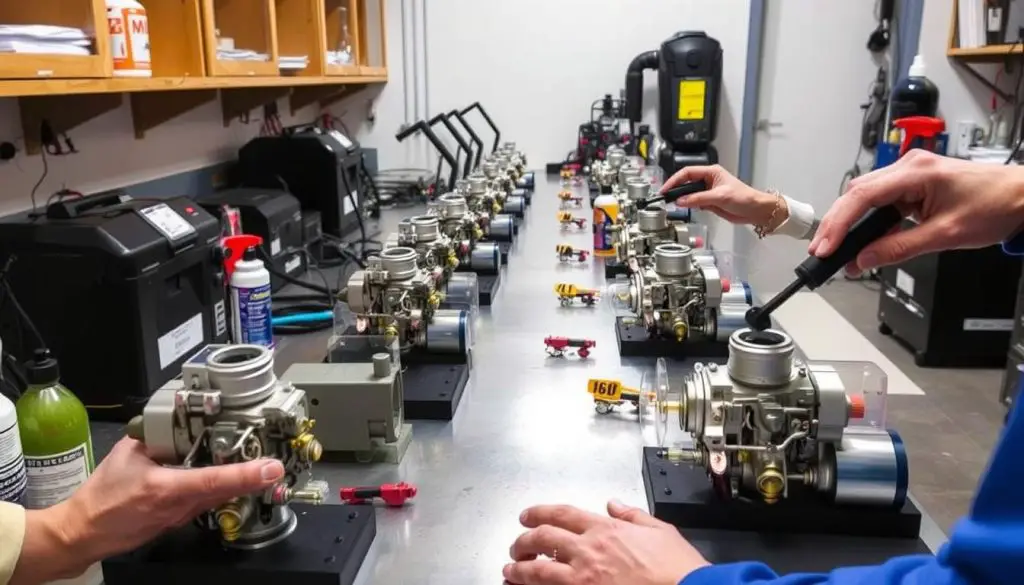 Testing process of carburetor cleaners on small engine carburetors Testing process of carburetor cleaners on small engine carburetors