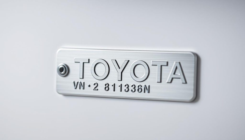Toyota VIN number Toyota VIN number