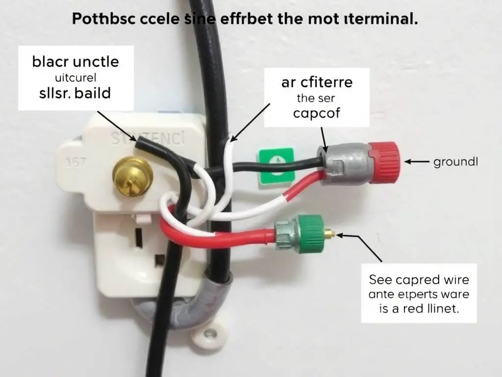 Wiring diagram showing how to connect wires to a 110V outlet Wiring diagram showing how to connect wires to a 110V outlet