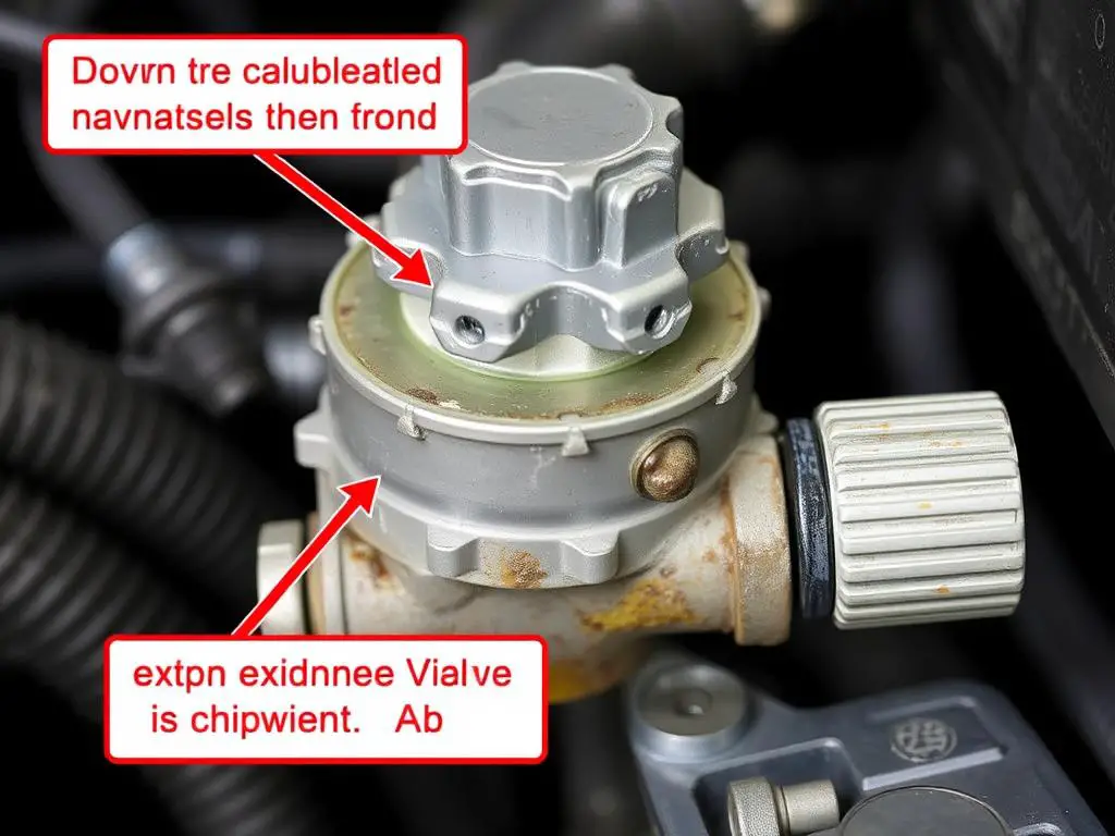Car AC expansion valve showing signs of failure Car AC expansion valve showing signs of failure