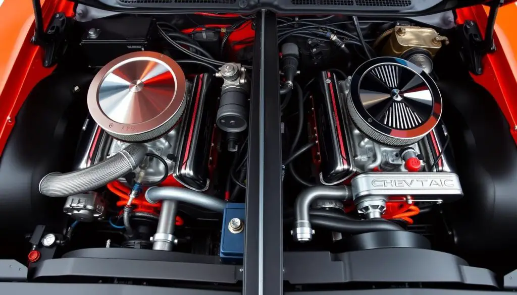 Engine bay comparison of Ram Air IV and Chevy LT-1 Engine bay comparison of Ram Air IV and Chevy LT-1