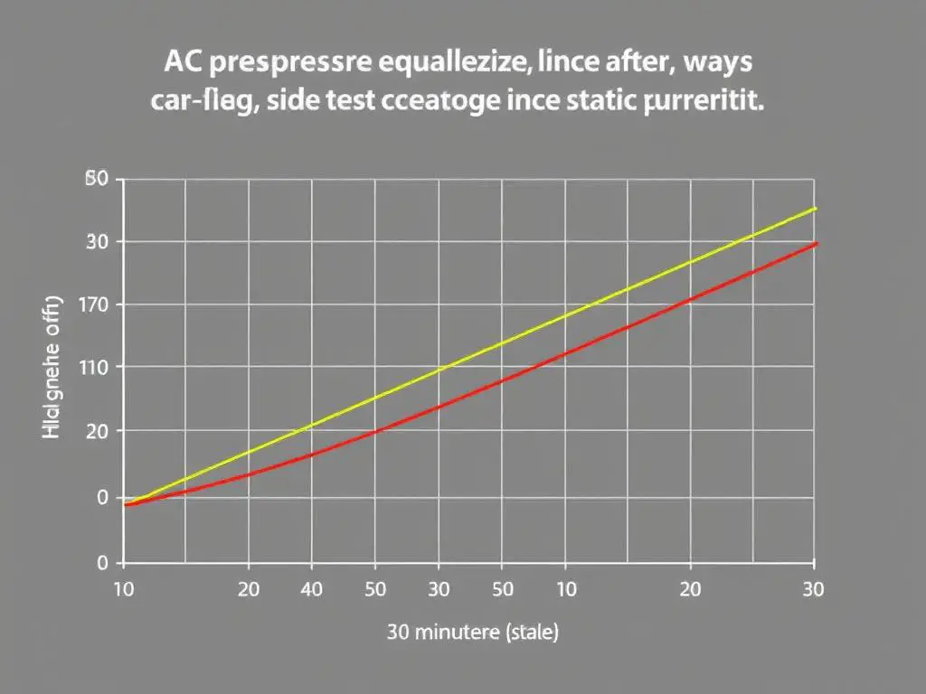 Graph showing AC pressure equalization over time after car is turned off Graph showing AC pressure equalization over time after car is turned off