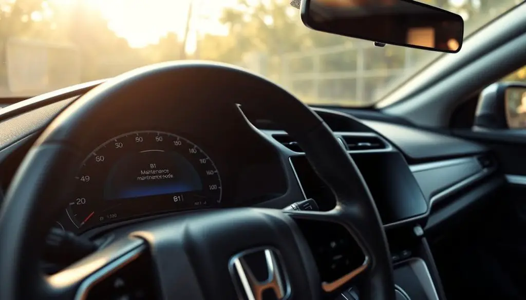 Honda CR-V dashboard with maintenance minder display Honda CR-V dashboard with maintenance minder display