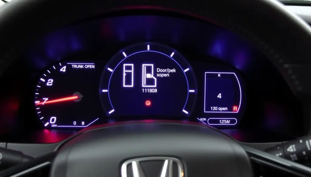 Honda door ajar warning on dashboard while driving Honda door ajar warning on dashboard while driving