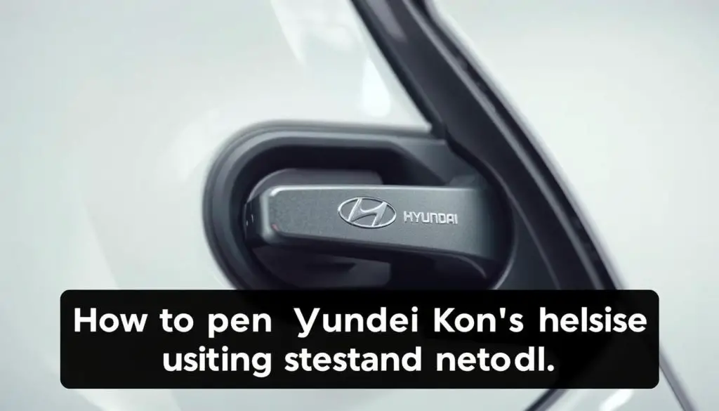 Hyundai Kona fuel door release lever