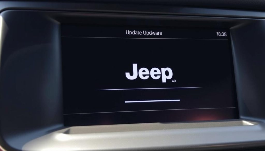 Jeep Grand Cherokee UConnect system performing software update Jeep Grand Cherokee UConnect system performing software update